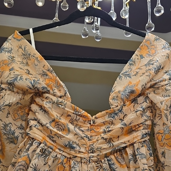 House of Harlow 1960 Floral Puff Sleeve Blouse - Picture 8 of 16